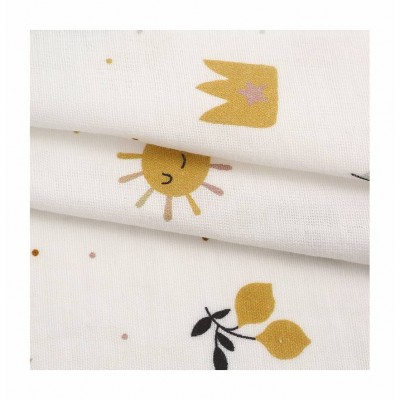 Hot Sale Factory Price Custom Organic Bamboo 100% Cotton Print Muslin Baby Fabric