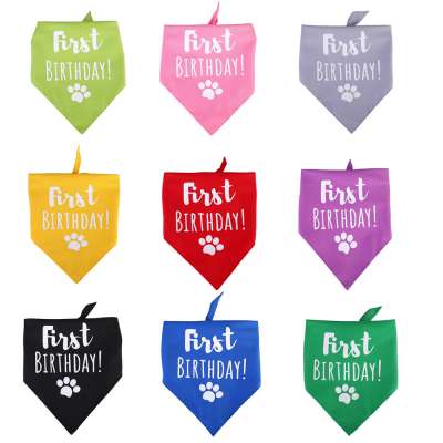 Customized Pet Dog Cat Bandana Square Bibs Scarf For Sublimation printed with your own design